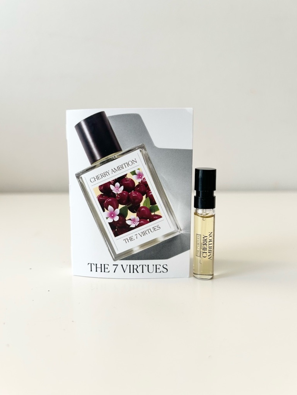 🌸THE 7 VIRTUES Cherry Ambition EDP Vial Spray Sample 1.7 mL